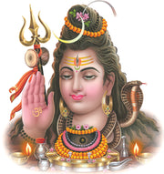 Shiv Painting Self Adhesive Sticker Poster