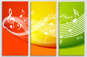 Musical Notes Wall Art, Set Of 3