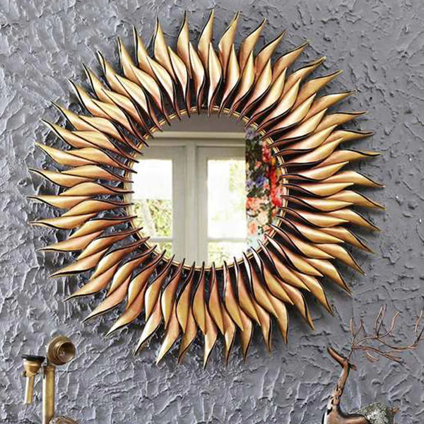 Metal Golden Mirror For House Interior