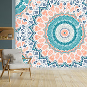 Blue & Red Mandala Wallpaper