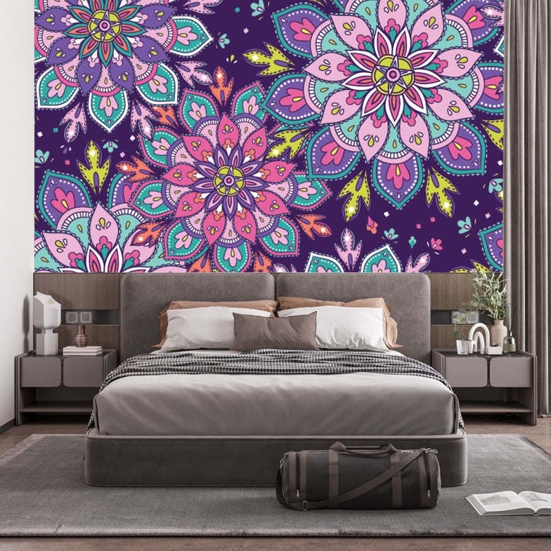 Mandala Flower Rangoli Wallpaper