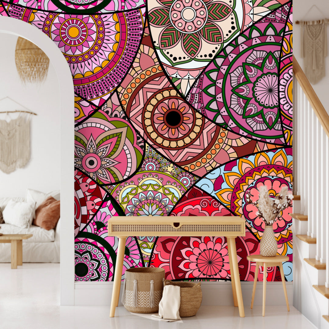 Coloured Mandala Art Wallpaper