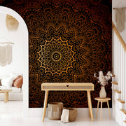 Shaded Moroccan mandala wallpaper