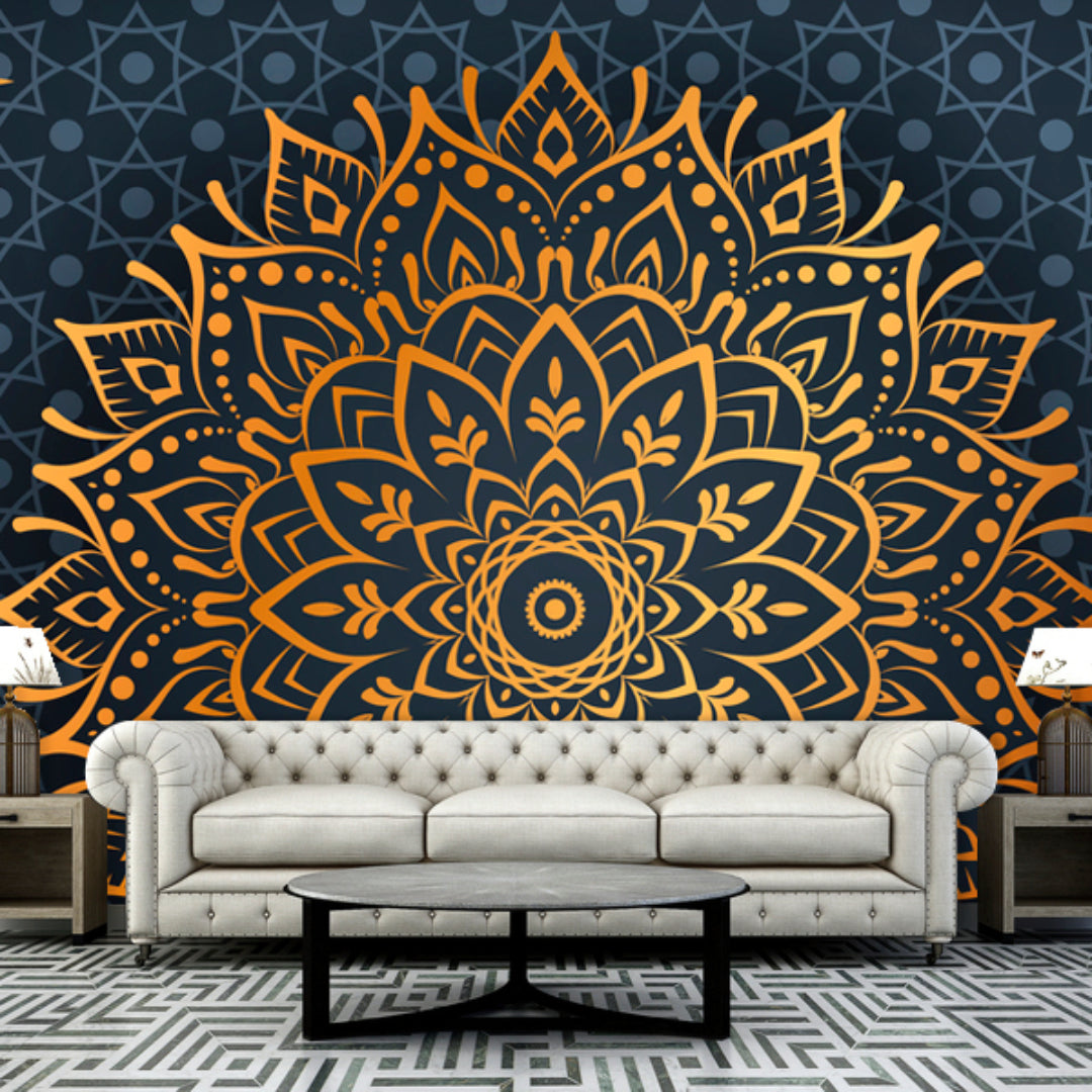 Large Half Mandala Wallpaper