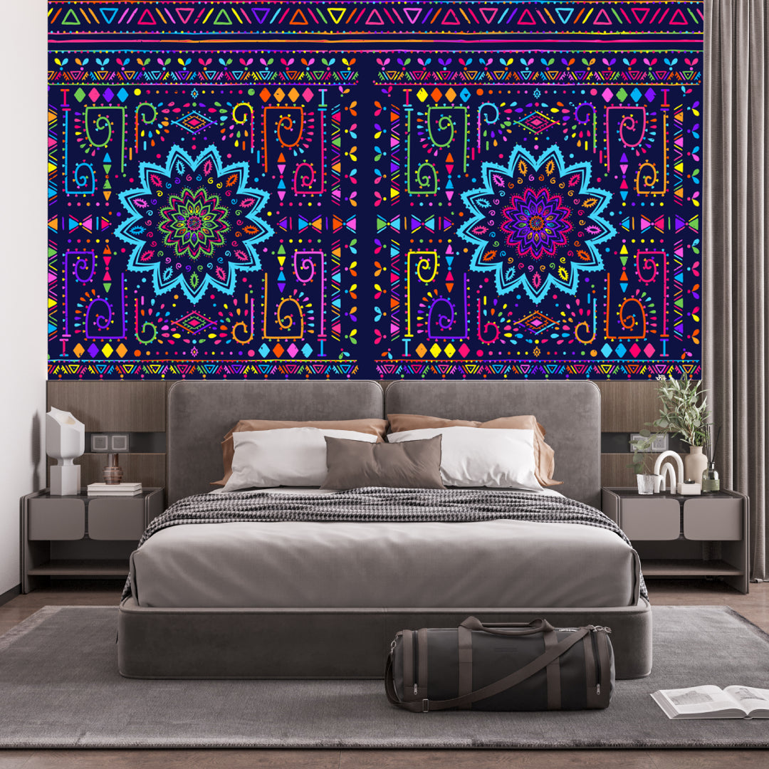 Madala Blue Purple Wallpaper