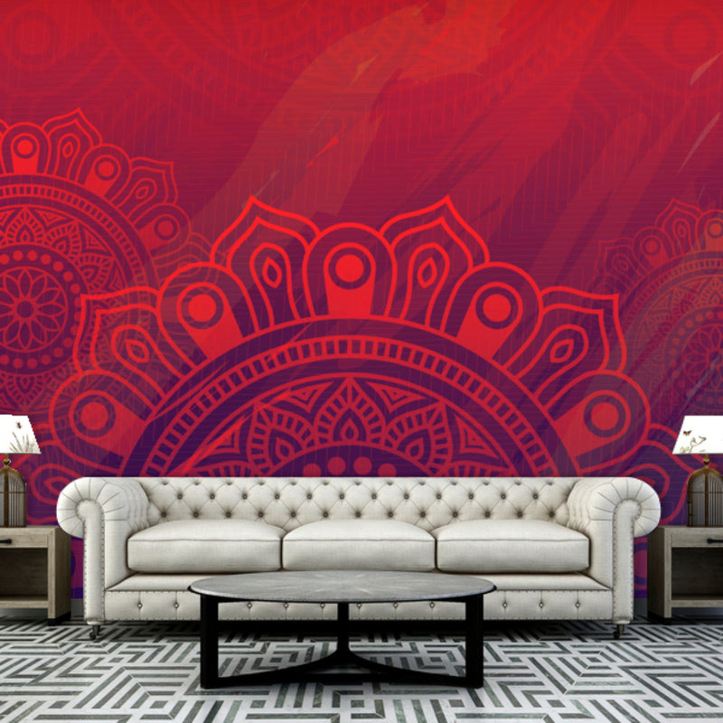Arabic Red Mandala Wallpaper