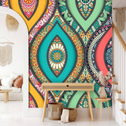 Pastel moroccan style wallpaper