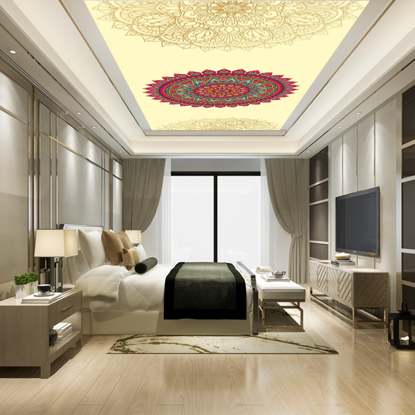 Mandala Yoga Room Ceiling Wallpaper – Myindianthings
