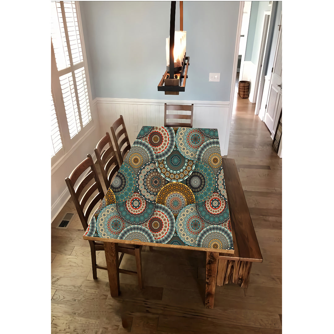 Multi Round Pattern Mandala Art Self Adhesive Sticker For Table