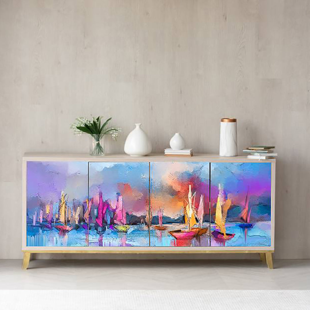 Abstract Boat Sticker