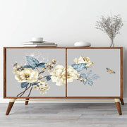 White Elegant Flower Sticker