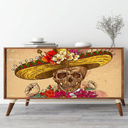 Floral Skull Sticker