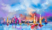 Abstract Boat Sticker