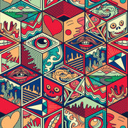 Red Modern Pop Art Sticker