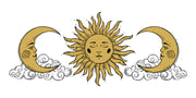 Faced Sun Moon Sticker