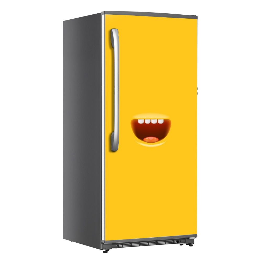 Laughing Teeth Art Self Adhesive Sticker For Refrigerator