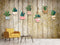 Plant Impression on Wood Custom wallpaper