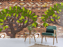 Bricks and tree Custom Wallpaper
