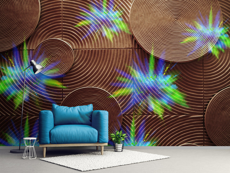 3D Circular Design Customized Wallpaper