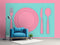 Pink Cutlery Customised Wallpaper