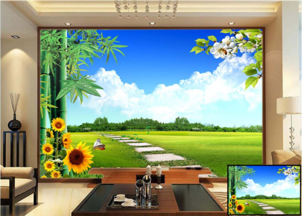 Forest and Shining Sun wallpaper for wall