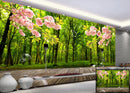 Pink Flowers In Forest wallpaper for wall