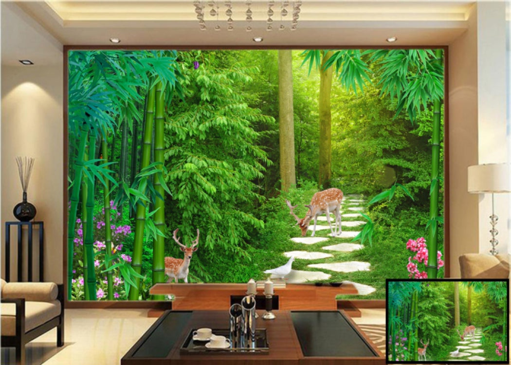 Deer in Forest wallpaper for wall