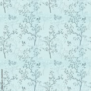 Pastel Blue Chinoiserie Wallpaper