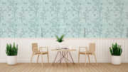 Pastel Blue Chinoiserie Wallpaper