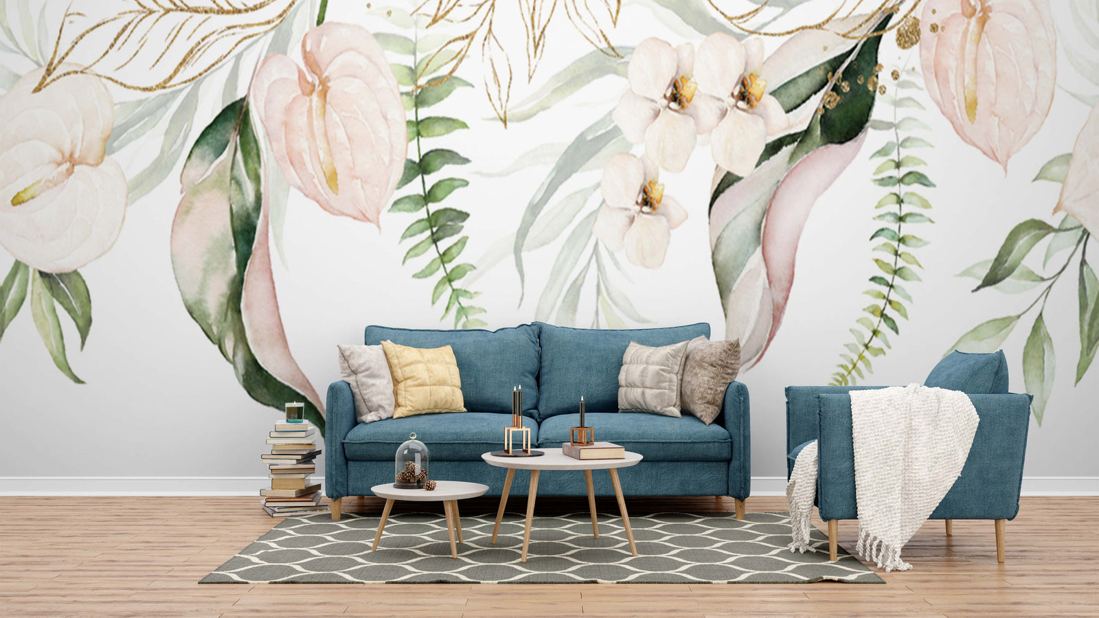 Pastel Leaves Wallpaper – Myindianthings