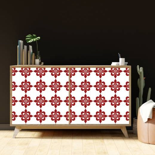 Stencil Flower Sticker