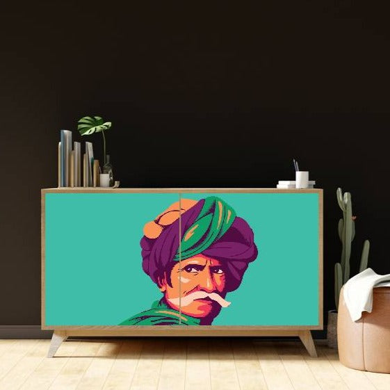 Indian Turban Sticker Turban Man Sticker – Myindianthings
