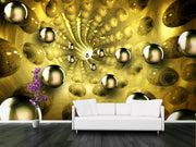 Golden Tunnel Decorative custom wallpaper for wall