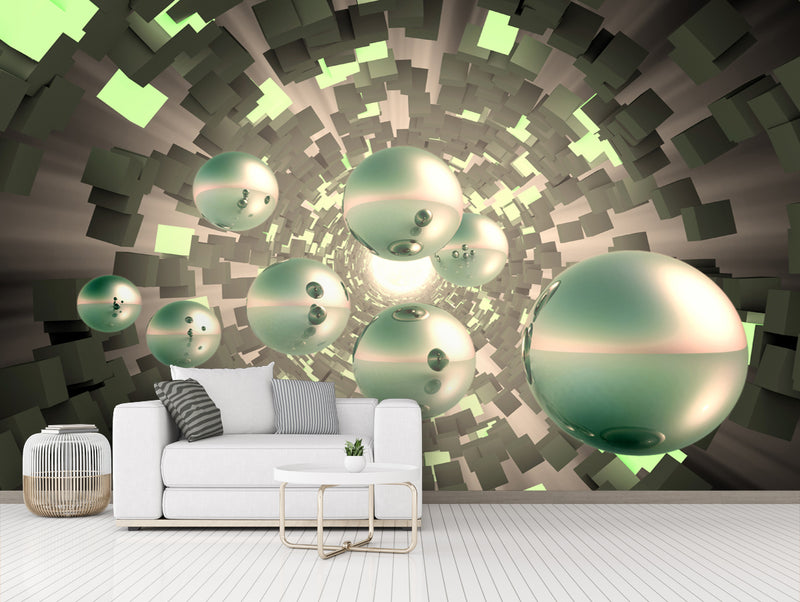 3D Scientic Look ball custom wallpaper for wall