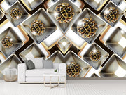 Golden Shapes Ball custom wallpaper for wall