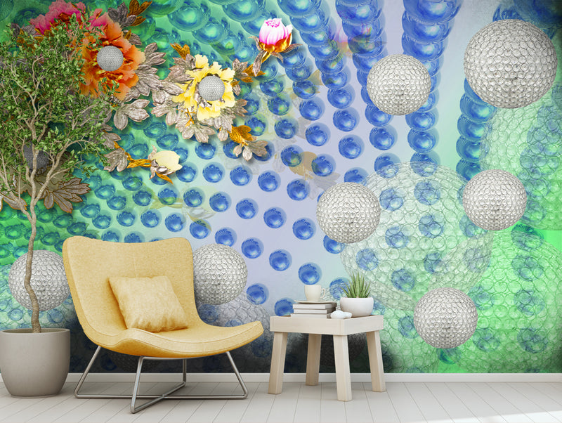 Colourful 3D Abstract wallpaper for wall