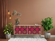Pink Damask Sticker