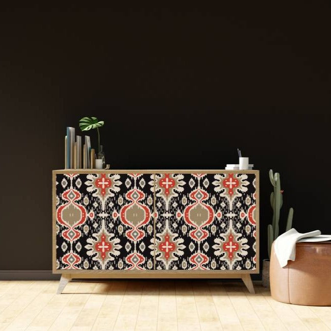 Damask Black Sticker
