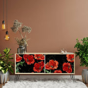 Red Floral Sicker