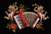 Black Accoradian Sticker
