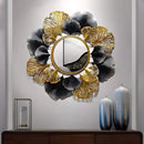 Golden Luring Floral round mirror (Golden)