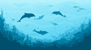 Aqua Silhouette Sticker