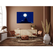 Shiv With Moon Painting Self Adhesive Sticker Poster