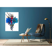 Shiv Trishul Art Self Adhesive Sticker Poster