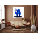 Shiv Painting In Blue Self Adhesive Sticker Poster