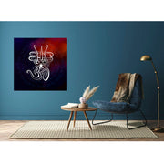 Om With Shiv Trishul Self Adhesive Sticker Poster