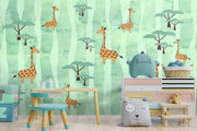 Sleepy Giraffes Wallpaper