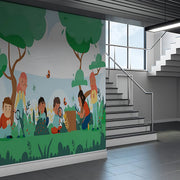 Colorful Childrens Playing Garden