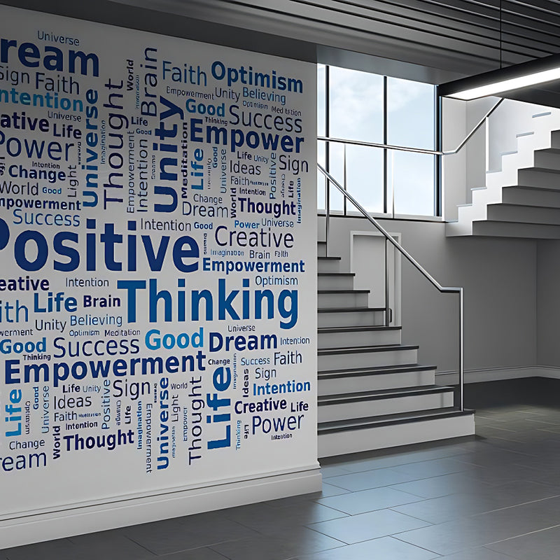 Positive Thinking White Wallpaper