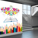 Pencil Color Book Design Wallpaper